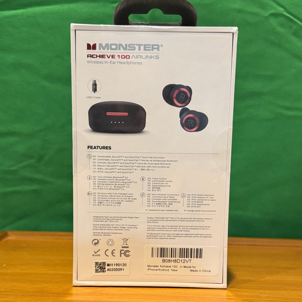Monster Achieve 100 Airlinks Wireless Earbuds - Picture 2 of 5